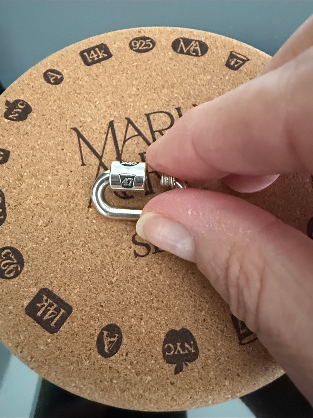 Marla AARON Silver Padlock Charm - Silver NY edition - Picture 3 of 4